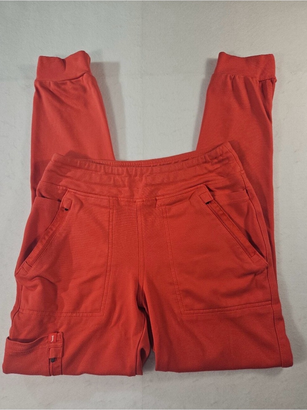 Jaanuu Coral-Red Track Jogger with Utility Loop